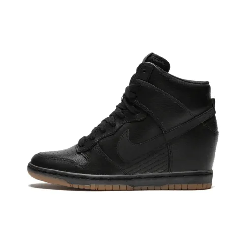 Nike Dunk SB Skateboard Shoes Women's High-Top Black