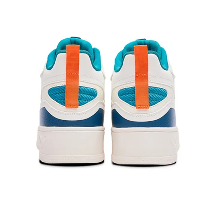 361° Burning Tide 1 High Top Skateboard Shoes Men's White Cyan-2