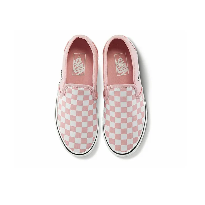 Vans Asher Checkerboard Pink/White Women's-2