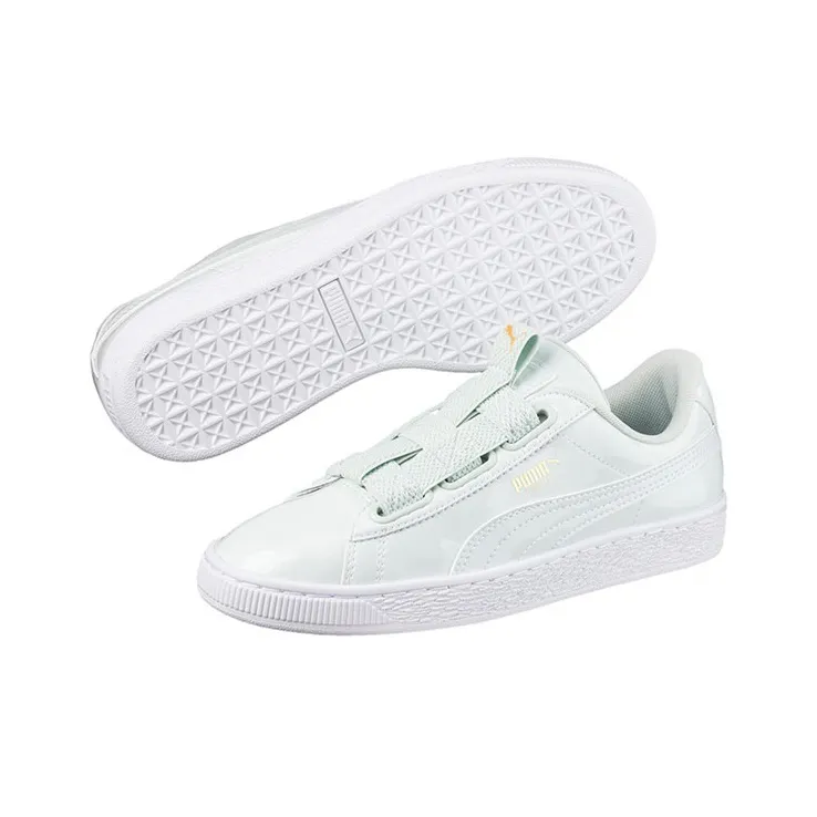 PUMA Basket Maze Green/White Women's-4