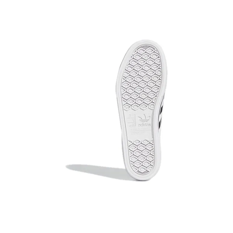 Adidas Originals Abaca Wear-Resistant Slip-Resistant Low-Top Skateboard Shoes Men's White Black-5