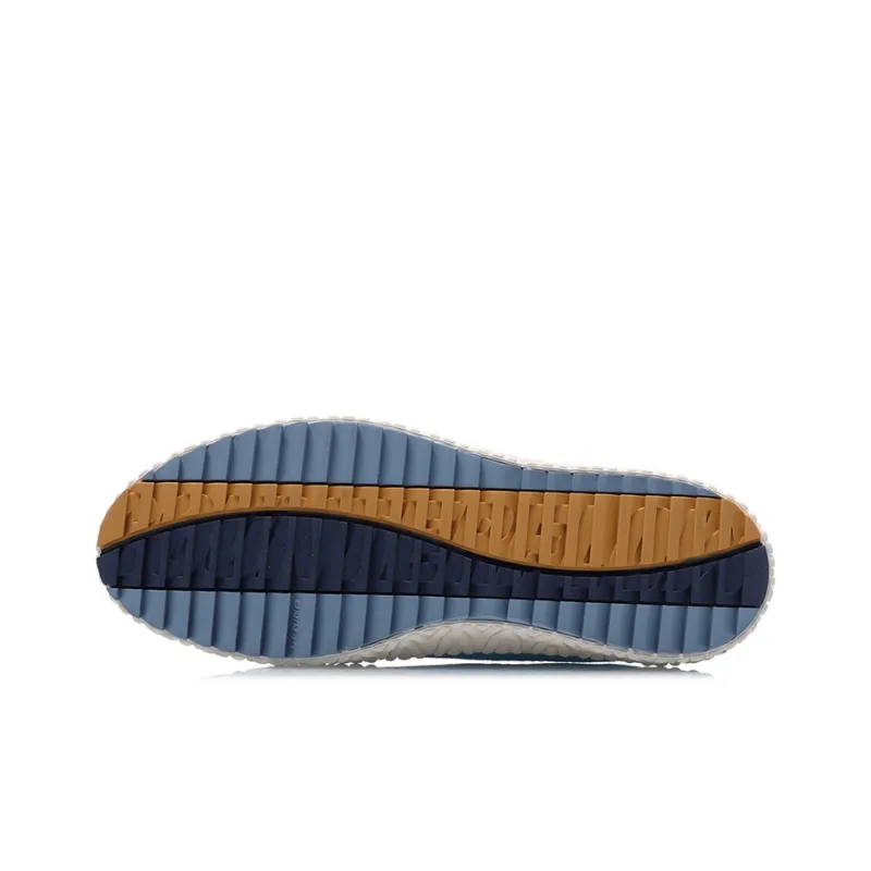 LiNing CF Slip Resistant Cushioning Low Top Skateboard Shoes Women's Blue-4