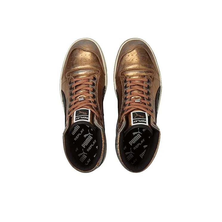 PUMA Ralph Sampson Retro Skateboarding Shoes Brown Unisex-2
