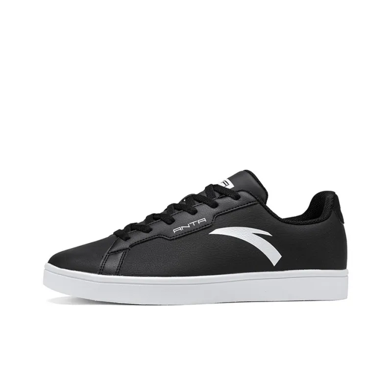 Anta Anti Slip Wear Resistant Low Top Skateboard Shoes Men's Black-0