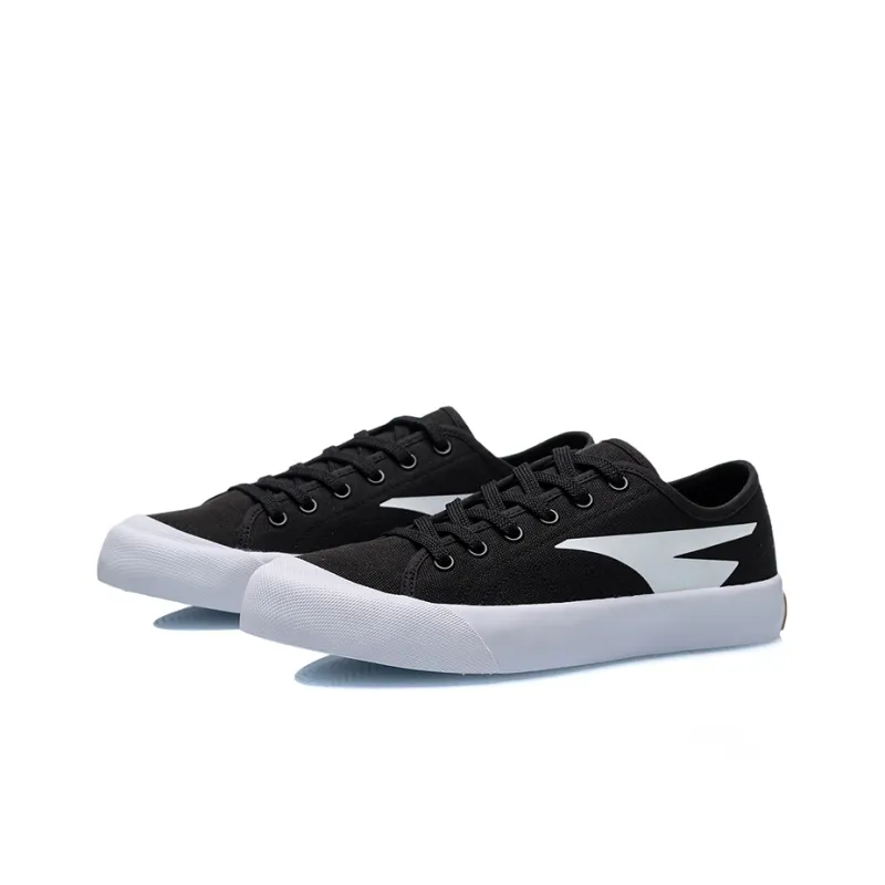LINING Skateboard Shoes Women's Low-Top Black/White-2