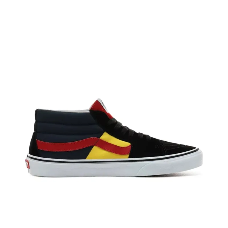 Vans SK8 Otw Rally Non-slip Lightweight Mid-Top Skateboard Shoes Unisex Black Red-1