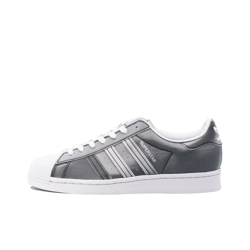 Adidas Originals Superstar Fashion Casual Skate Shoes Unisex Gray Silver-0