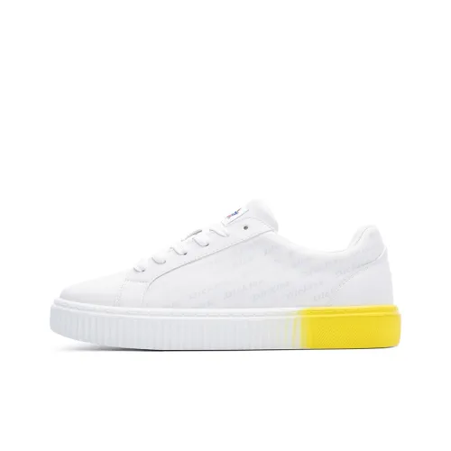 Dickies Skateboard Shoes Women's Low-Top White Yellow
