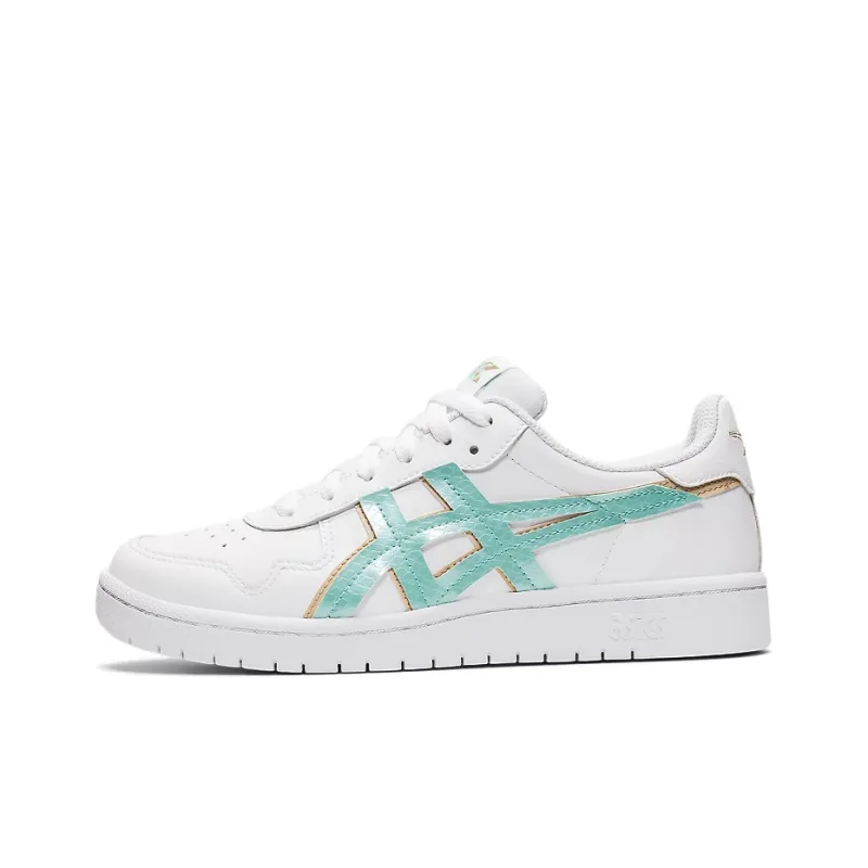 Asics JAPAN S Anti Slip Wear Resistant Low Top Skateboard Shoes Women's White Mint Green-0