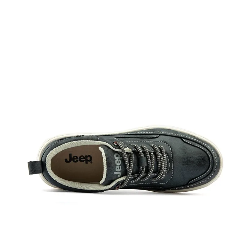 Jeep New Arrival Skateboard Shoes For Men Fall Collection Wear Resistant Low Top Skateboard Shoes Men's Black-3