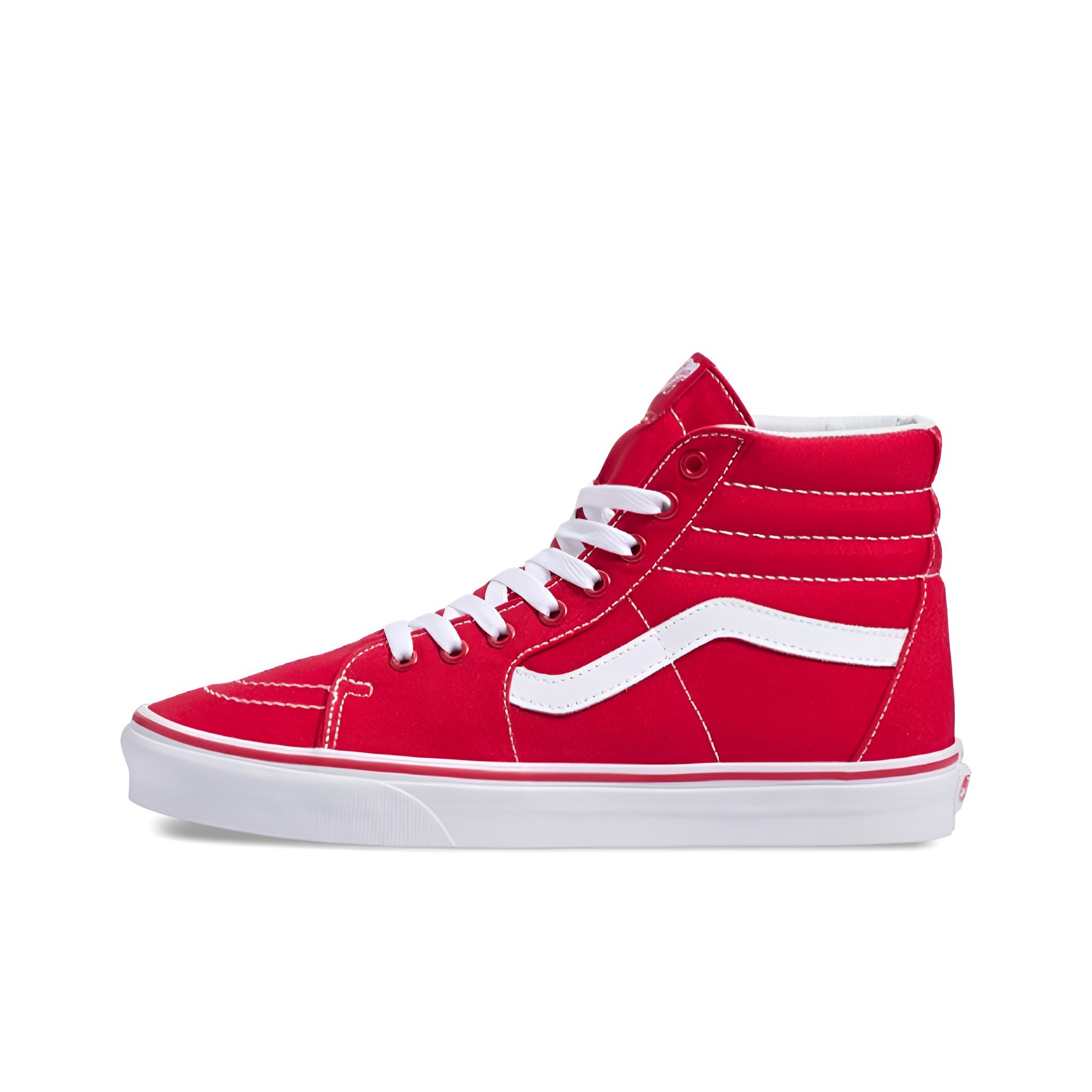 High underatted top vans red