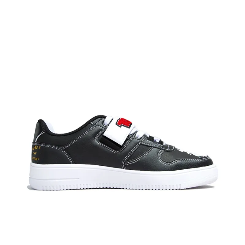 MAOHELAOSHU x XTEP Durable Breathable Low Top Skateboard Shoes Men's White Black-1