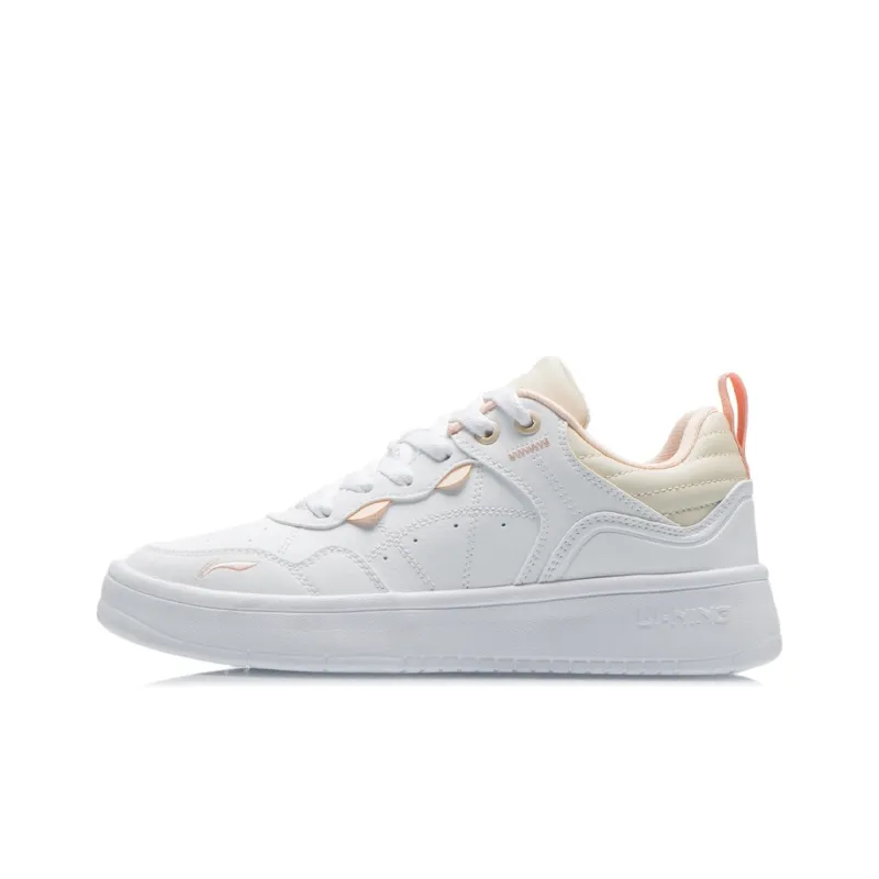 LINING Skateboard Shoes Women's Low Top Standard White/Swan White-0