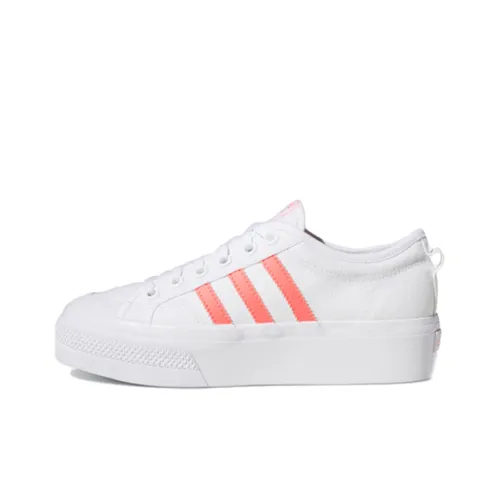 Nizza Women's Adidas Originals Platform 'White Signal Pink' Women's