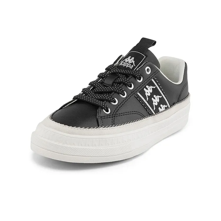 Kappa Coverage Anti-Slip And Wear-Resistant Low-Top Skateboard Shoes Unisex Black-1