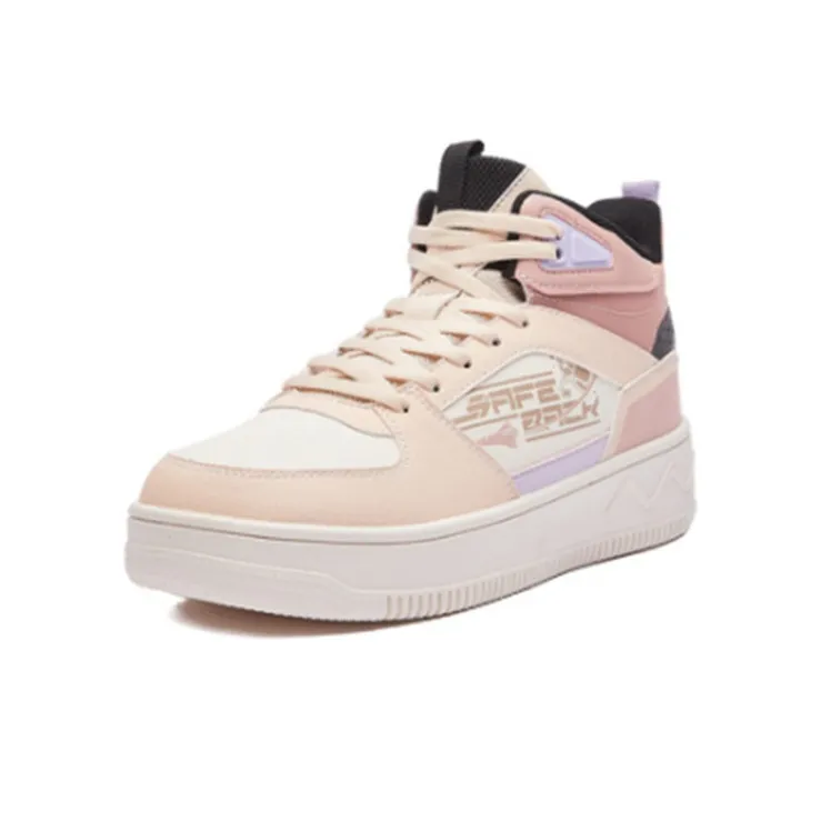361° Thermal Slip Resistant And Abrasion Resistant High Top Skateboard Shoes Women's Fresh Pink-2