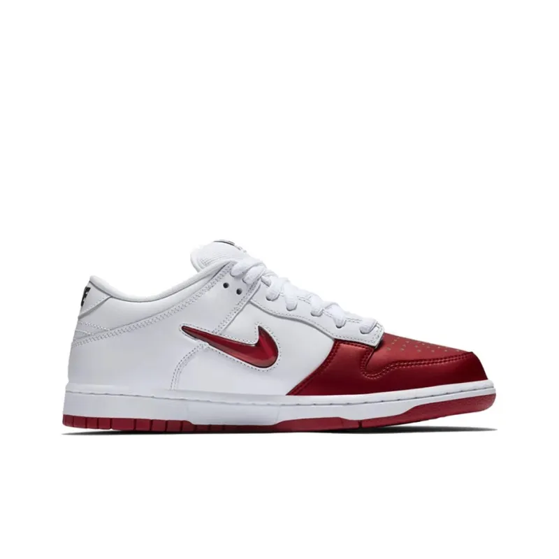 Nike Sb Dunk Low Supreme Jewel Swoosh Red-1
