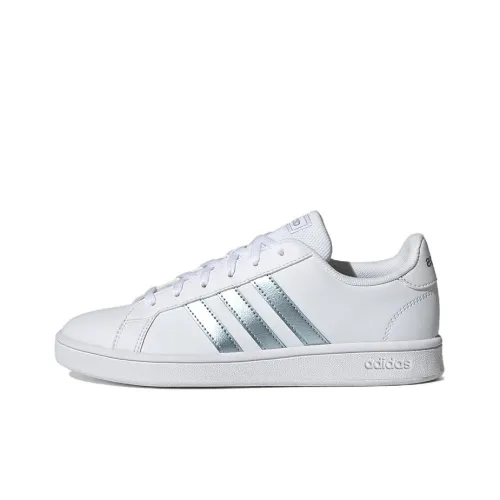 Adidas Neo GRAND COURT Skateboard Shoes Women's Low-Top White/Aquamarine