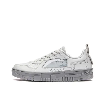 Erke Shimmer Slip Resistant Cushioning Wear Resistant Lightweight Low Top Skateboard Shoes Men's Cool Gray
