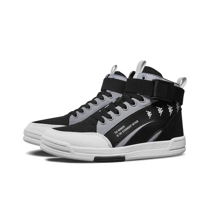 Kappa BANDA Skateboard Shoes Unisex High-Top Black-2