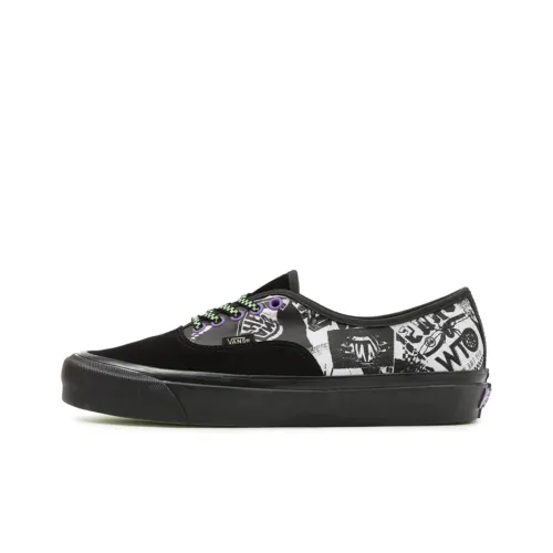 Vans Authentic Series Skateboard Shoes Unisex Low-Top Black/Gray/Purple/Green