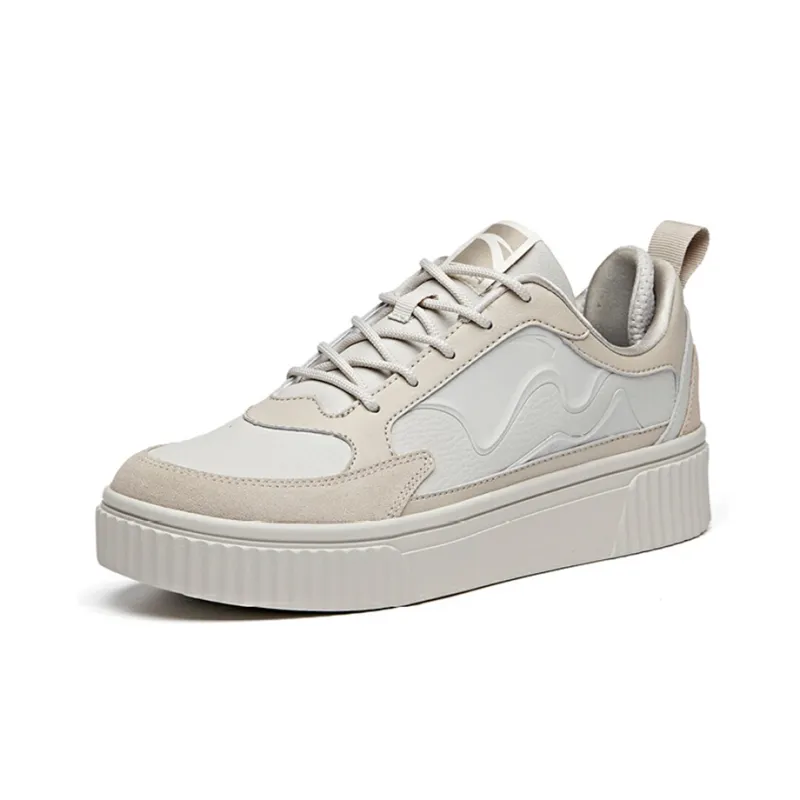 Anta Life Collection Coverage Slip Resistant Waterproof Abrasion Resistant Low Top Skateboard Shoes Men's Gray-1