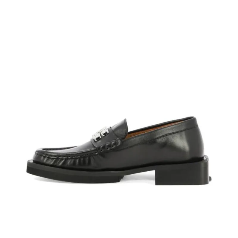 GANNI 30mm Logo-plaque Loafers-0