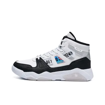 361° Xingran Durable Breathable High Top Skateboard Shoes Men's White Black