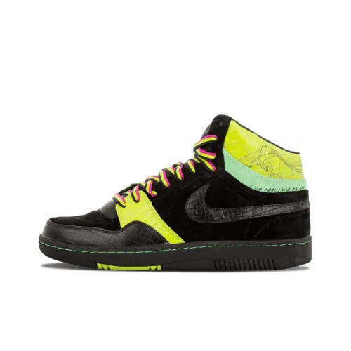 Nike Court Force Skateboard Shoes Men High-Top Black/Green