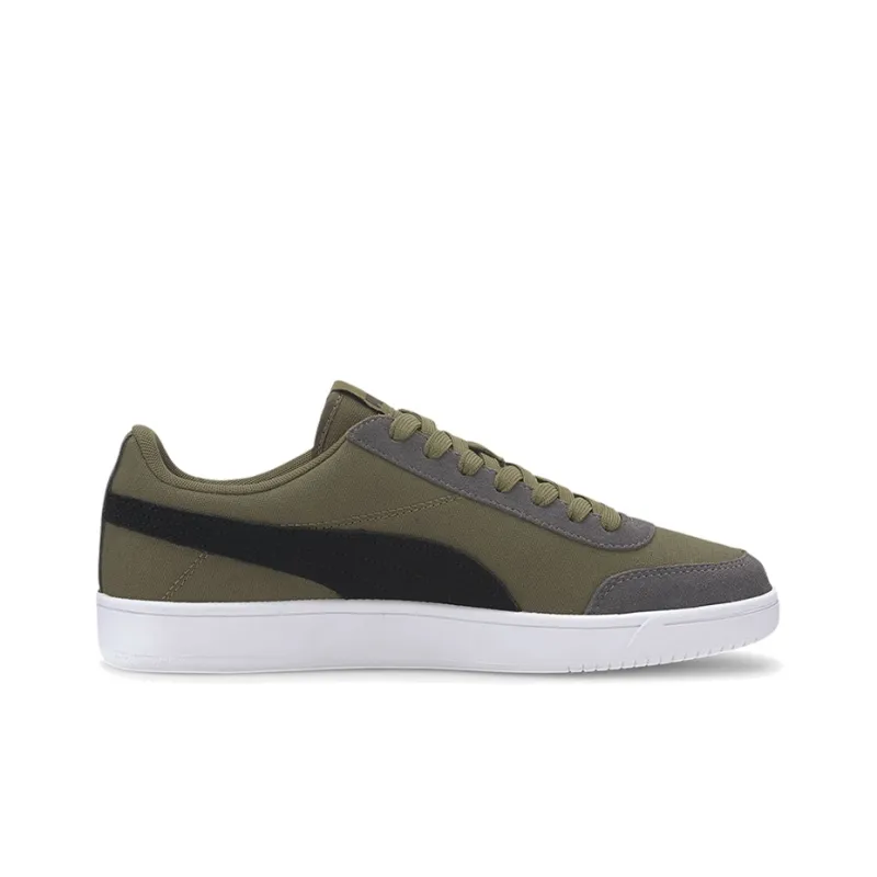 PUMA Court Legend Lo Cv Wear-resistant And Lightweight Low-Top Skateboard Shoes Unisex Army Green Black Gray-1