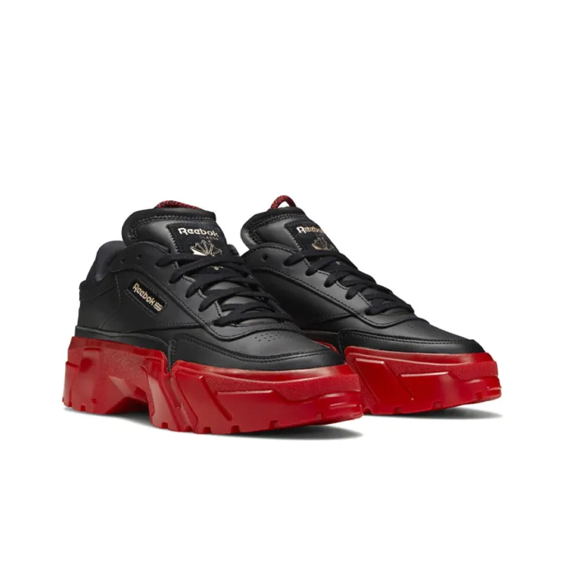 Reebok Club C Cardi B Black Red Women's-2