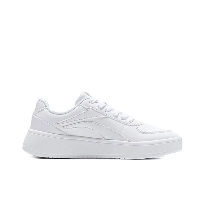 LiNing Coverage Slip Resistant, Abrasion Resistant, Lightweight Low Top Skateboard Shoes Men's Pure White-1