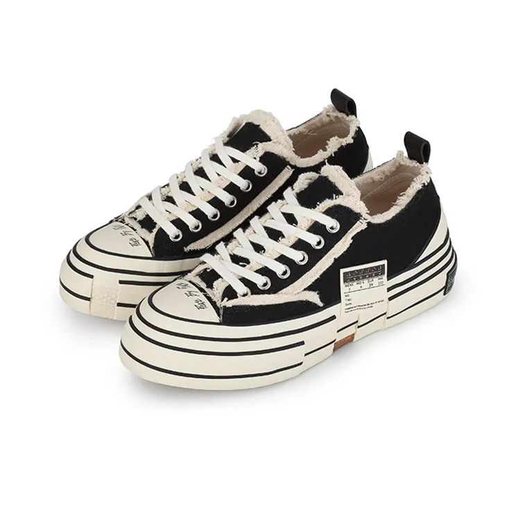 XVESSEL Skateboard Shoes Unisex Low Top Black-1