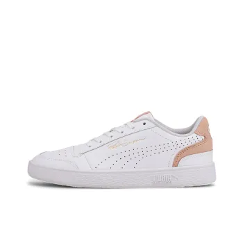 PUMA Ralph Sampson Anti-Slip And Wear-Resistant Lightweight Low-Top Skateboard Shoes Unisex Pink White