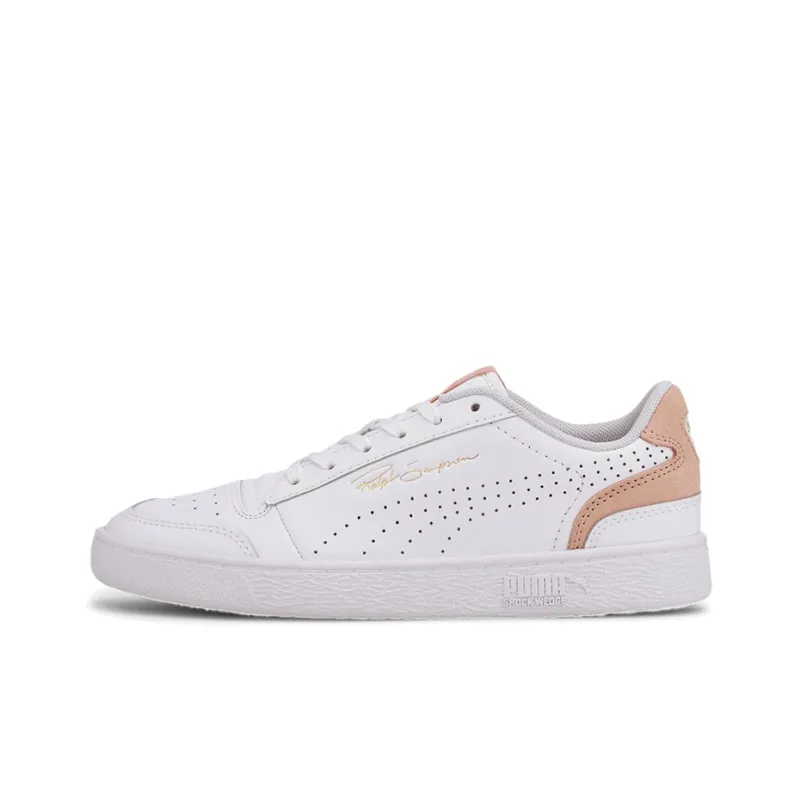 PUMA Ralph Sampson Anti-Slip And Wear-Resistant Lightweight Low-Top Skateboard Shoes Unisex Pink White-0