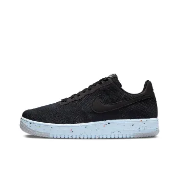 Nike Air Force 1 Low Crater Flyknit Black Chambray Blue