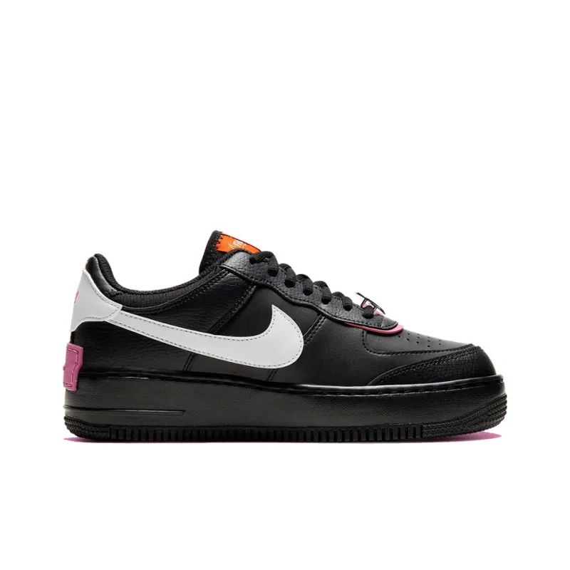Nike Air Force 1 Low Shadow Removable Patches Black Pink Women's-1