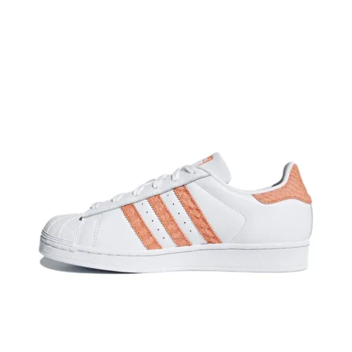 Adidas Superstar Footwear White Chalk Coral Women's