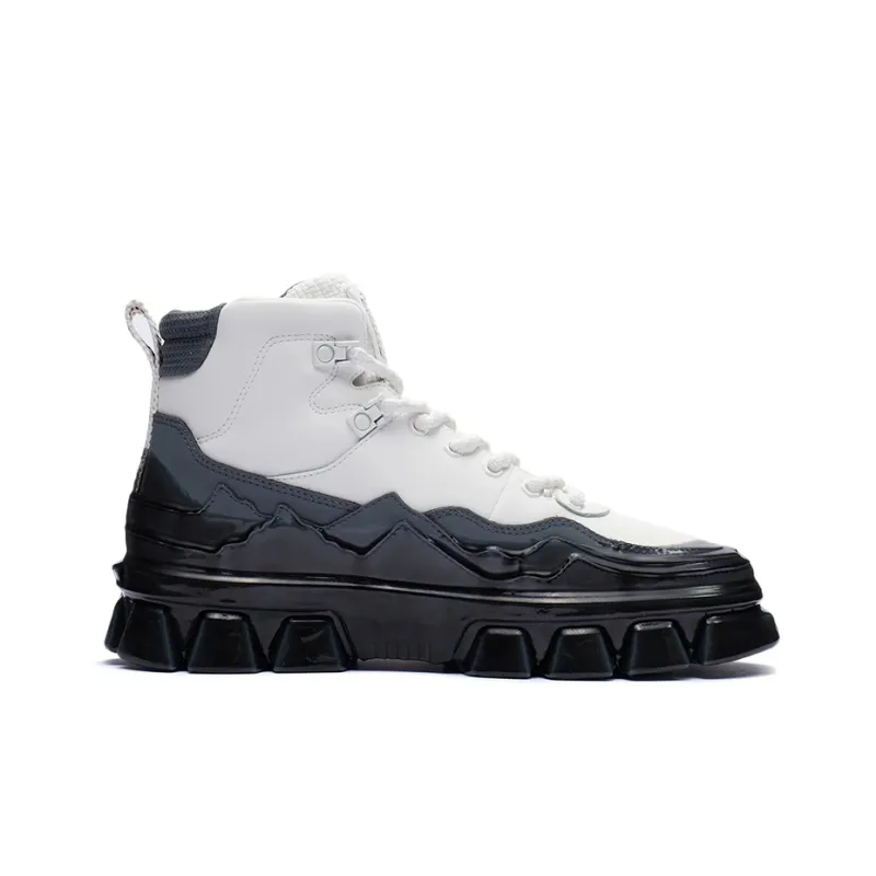 LiNing CF High-Top Skateboard Shoes Unisex Mist White-1