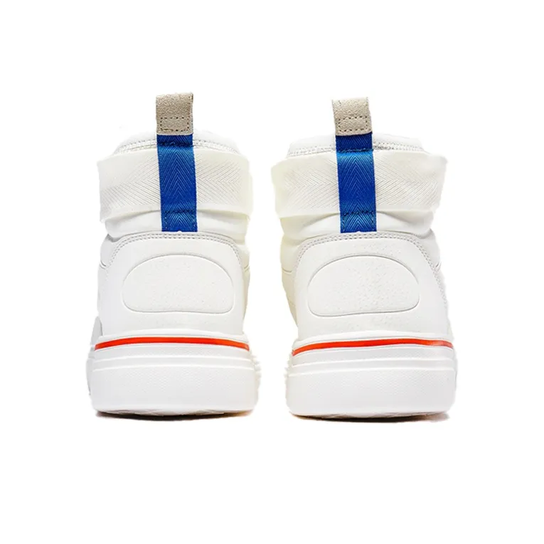 XTEP Coverage Slip Resistant High Top Skateboard Shoes Men's White-2