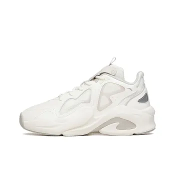 ANTA Skateboard Shoes Women's Low Top Ivory White/Shade 1 Gray