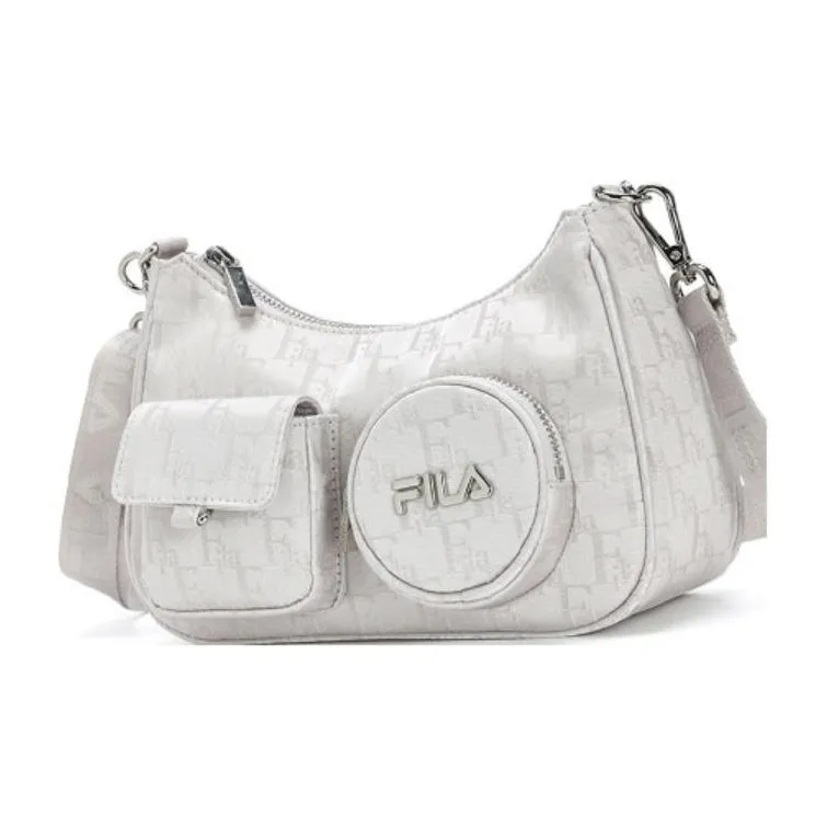 FILA Fabric Shoulder Bag Regular Women's Heron White-2