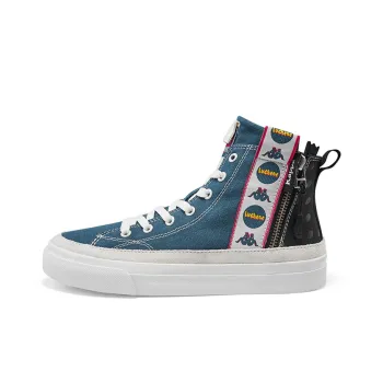 Kappa PLAYER Non slip Lightweight High Top Skateboard Shoes Unisex Blue Black