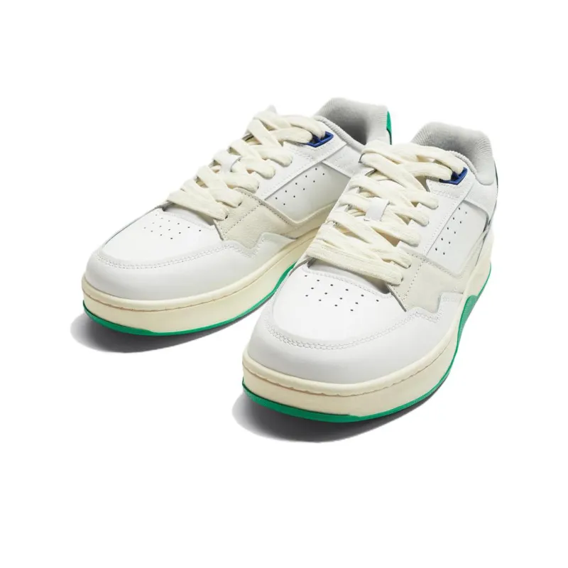 ZARA Cushioning Anti-Slip And Wear-Resistant Low-Top White Green Men's-1