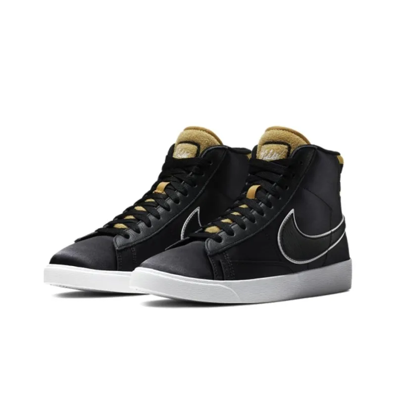 Nike Blazer Mid Black Wheat Gold Women's-2