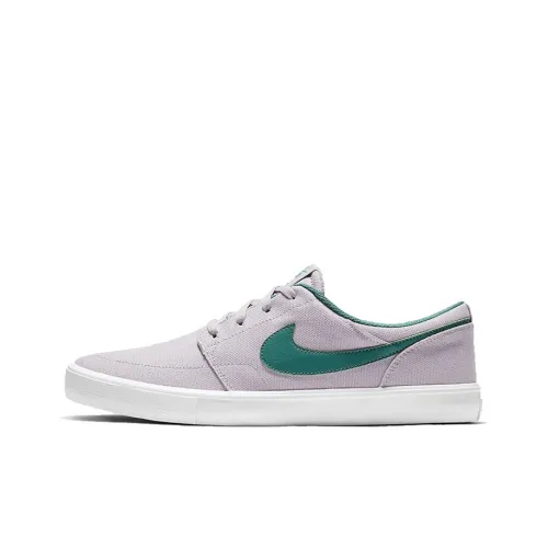 Nike SB Portmore Skateboard Shoes Unisex Low-Top Atmospheric Gray/White/Black/Coastal Blue