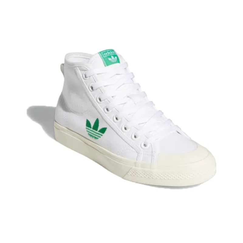 Adidas Originals Nizza Trefoil Hi 'White Green' Women's-2