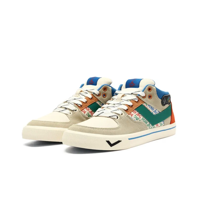 PONY Wear Resistant Balance Low Top Skateboard Shoes Men's Ecru-2