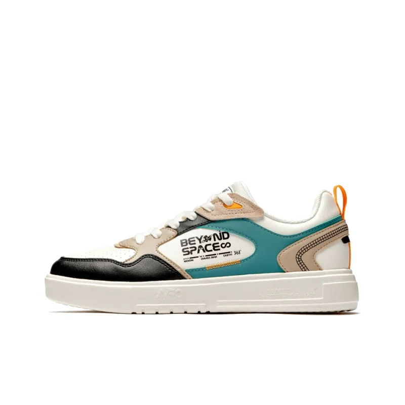 361° Low Top Skateboard Shoes Men's White Black Green-0