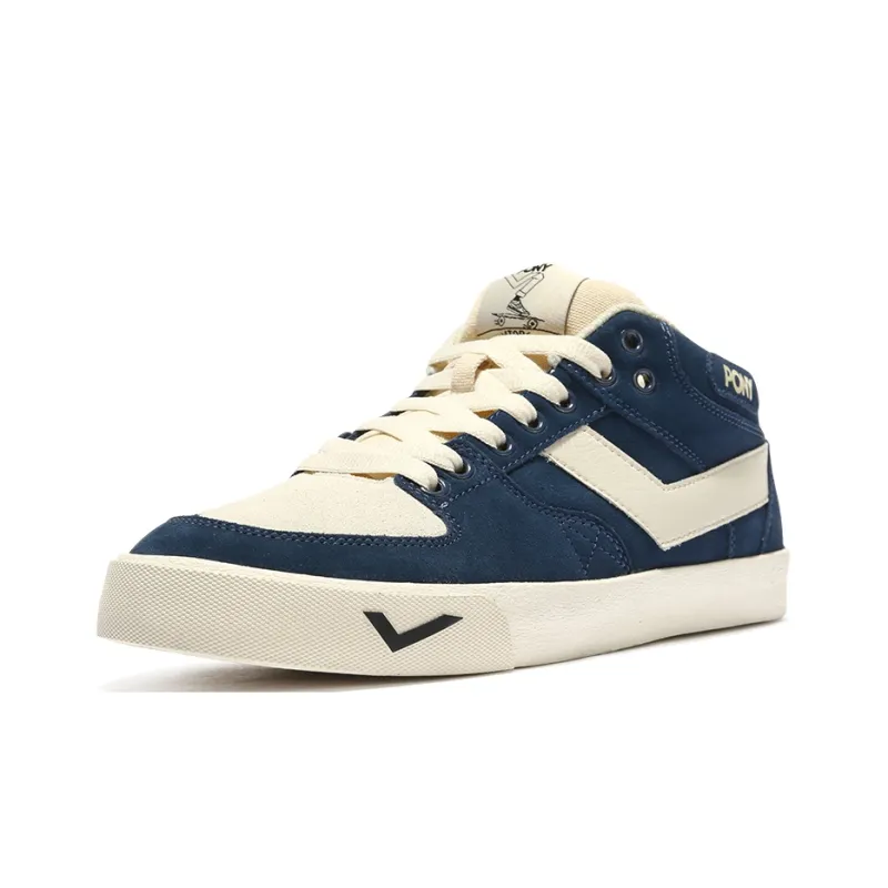 PONY Low Top Skateboard Shoes Men's Navy Blue-1